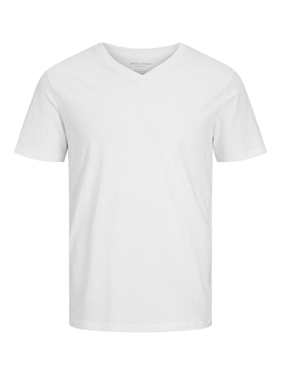 Camiseta Organic Cuello V Clásica - White 