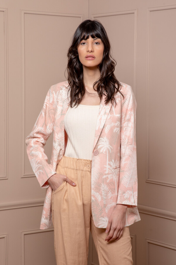 BLAZER HALIFAX PRINT Rosado
