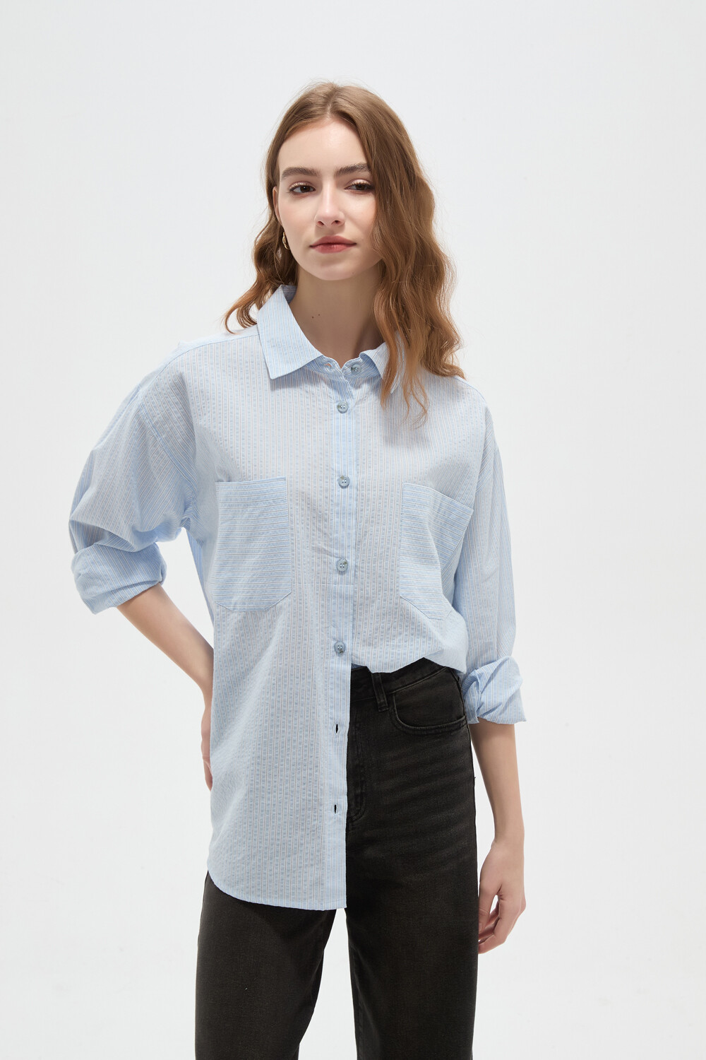 Camisa Enirea Celeste Claro