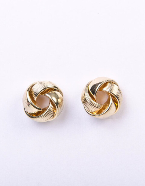 Aros Pasantes Metal Aros Con Textura - Dorado
