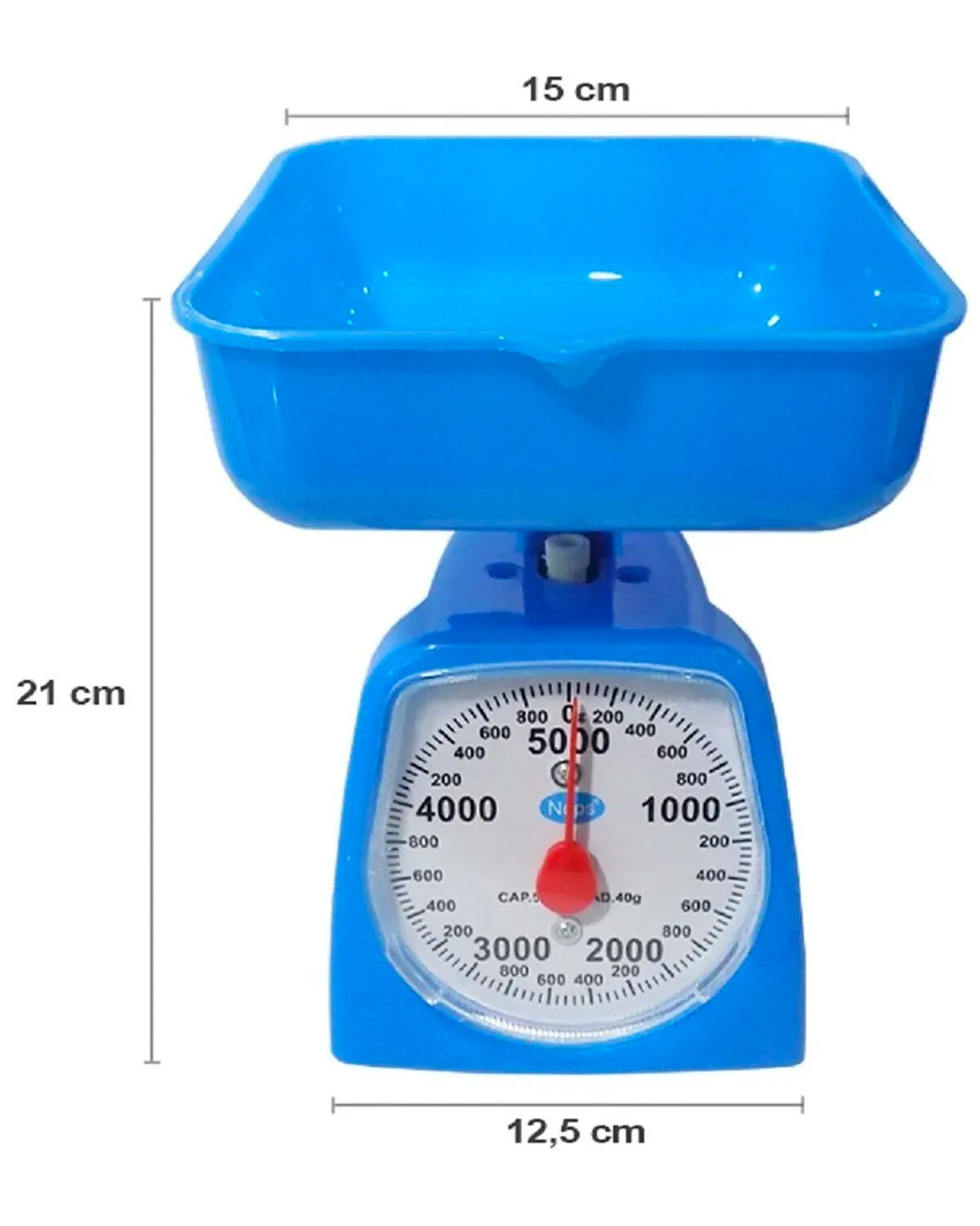 Peso Balanza Analógica De Cocina 5kg Portatil Con Bandeja