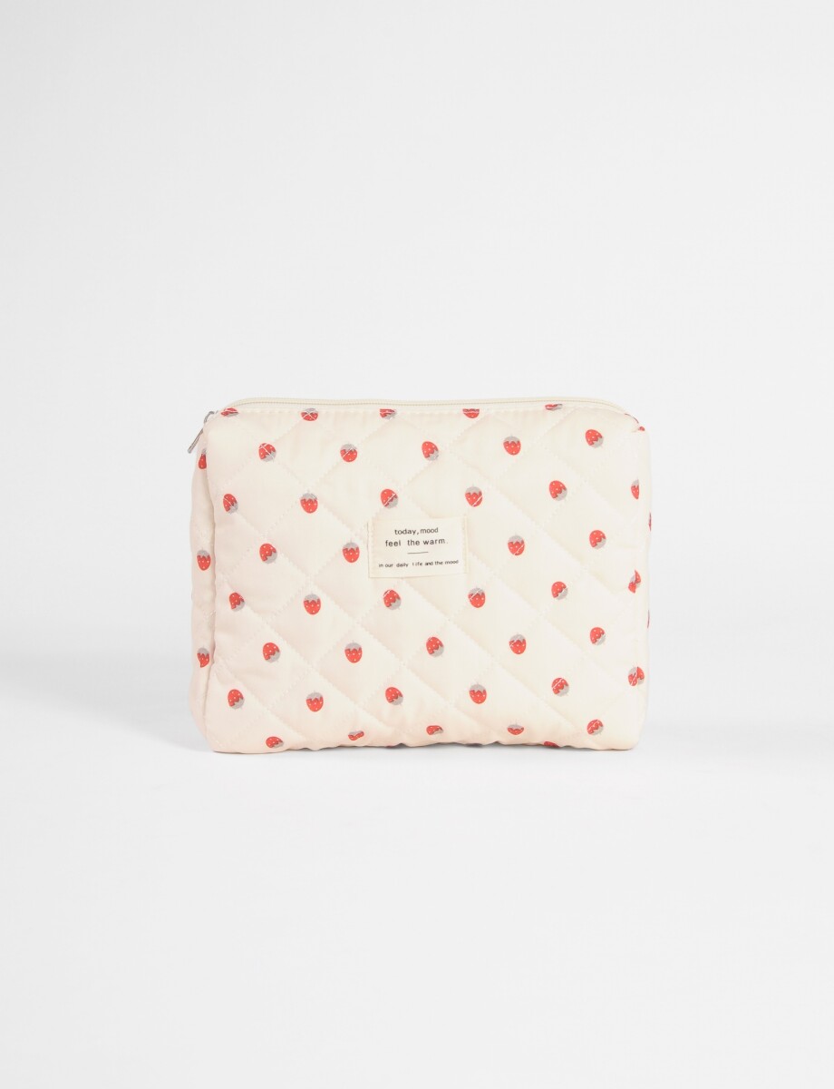 Estuche rectangular fruti - blanco 