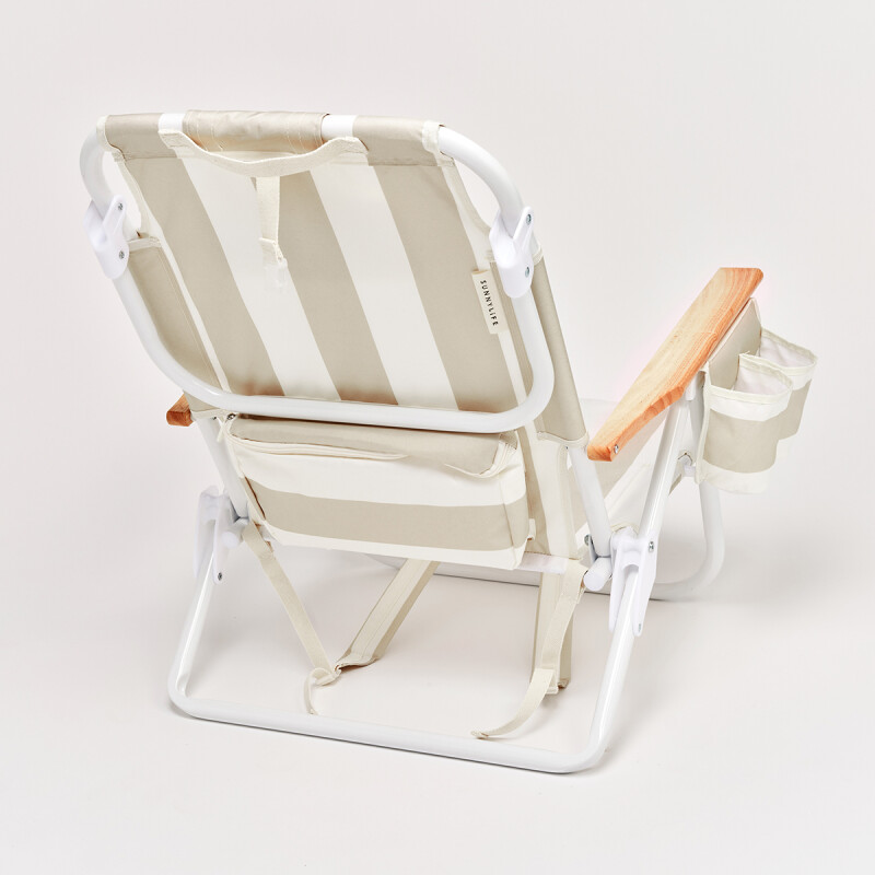 S61DBCB Reposera Playa Reclinable Mochila Sunnylife Oyster Stripe