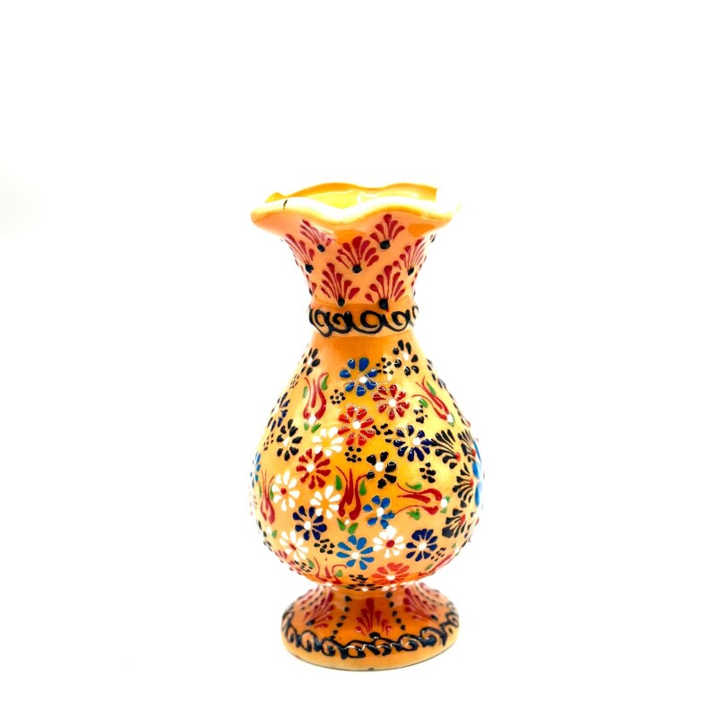 Florero de cerámica 20 cm Naranja claro