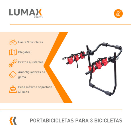 Soporte para 3 bicicletas Negro