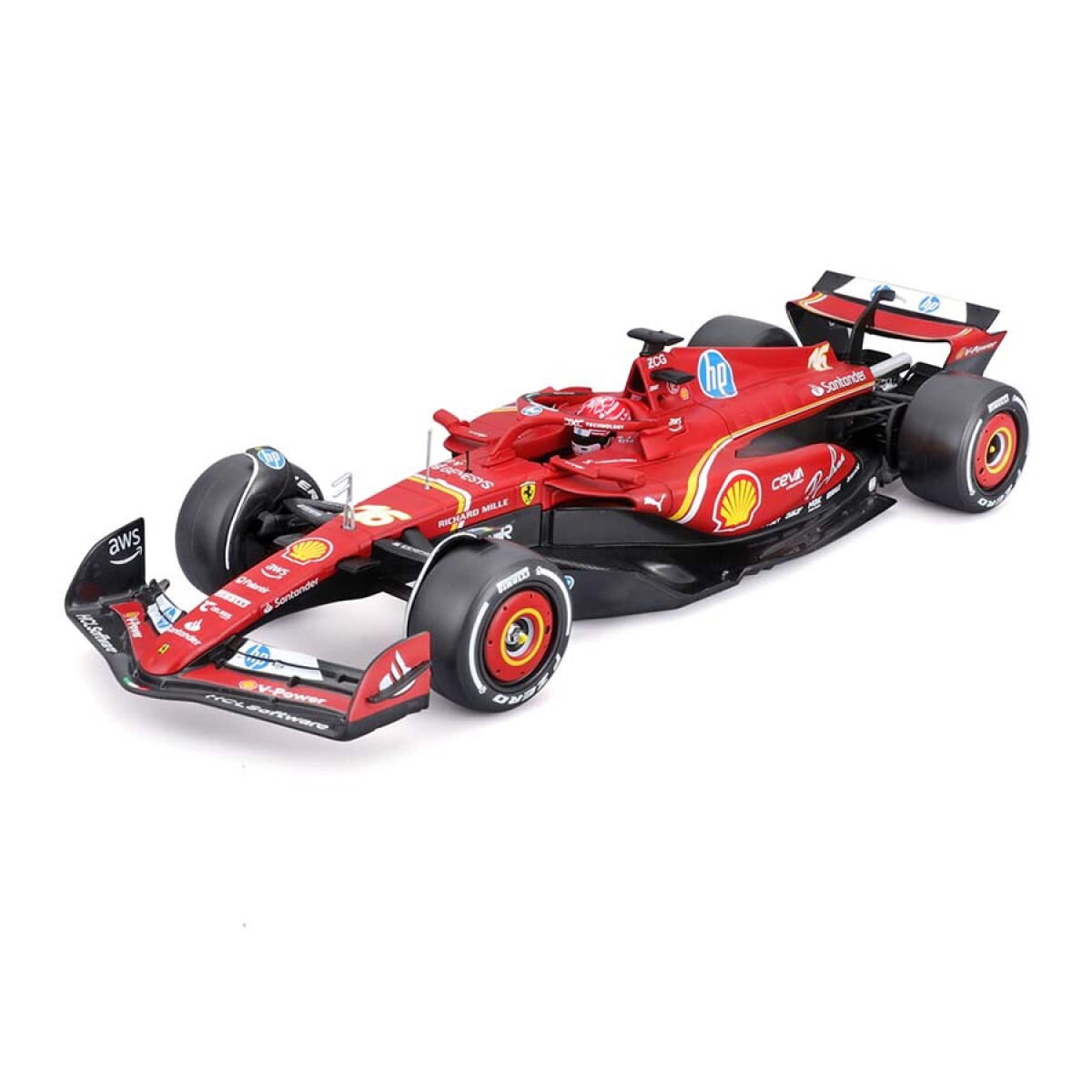 JUGUETE BBURAGO AUTO F1 1:24 ABS FERRARI LECLERC 26820 