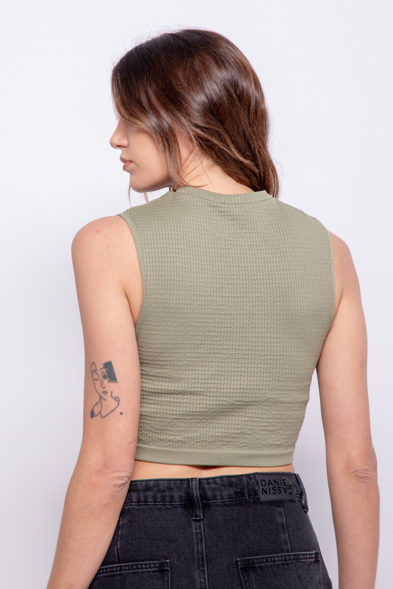 TOP SEAMLESS TUNEZ Verde Militar