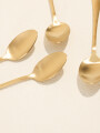 Cuchara De Té Olivo Set 4 Un. Dorado Color Unico