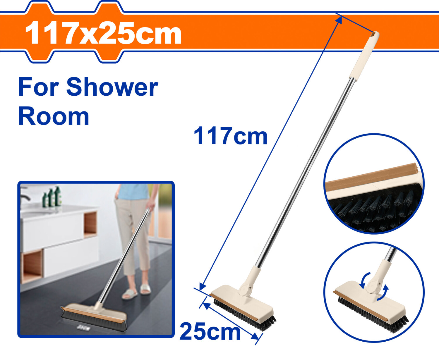 ESCOBA DE BAÑO MULTIFUNCIÓN WADFOW WMBH2106 