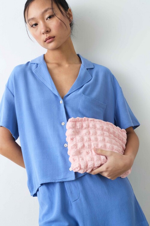 Estuche Texturado Rosa