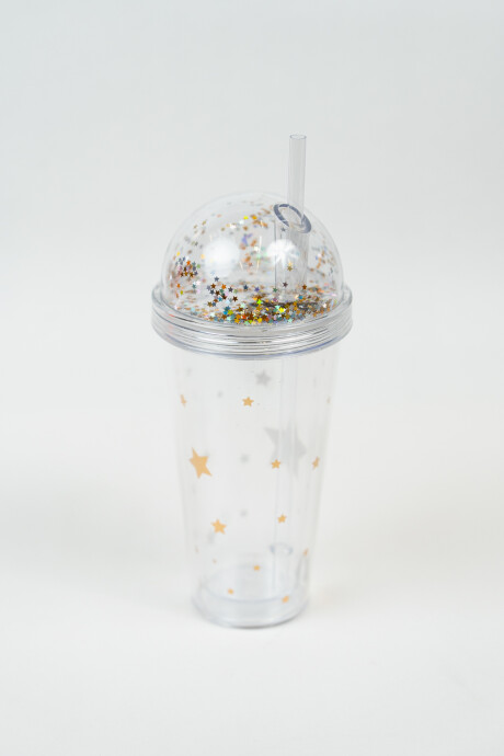 Vaso Con Tapa + Sorbito Glitt Estampado 1