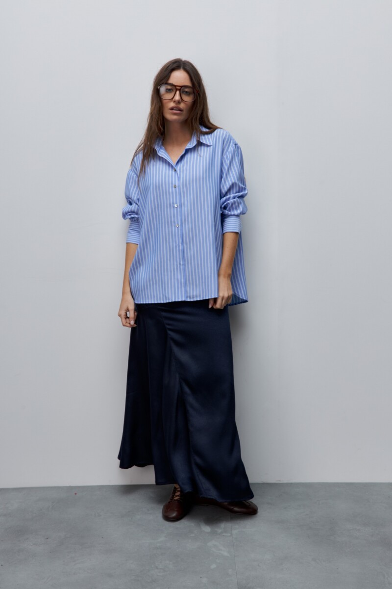 CAMISA DANAE STRIPE Azul Melange