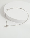 Cadena Corta con Dije Strass Collar Con Esfera Strass - Plateado Rodio