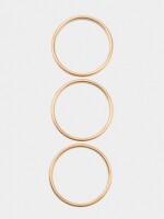 Set De Pulseras Lisas dorado