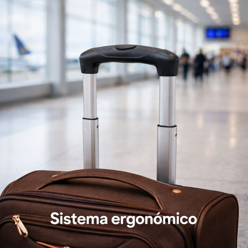 Valija de Tela Oxford con Ruedas 28' Marron