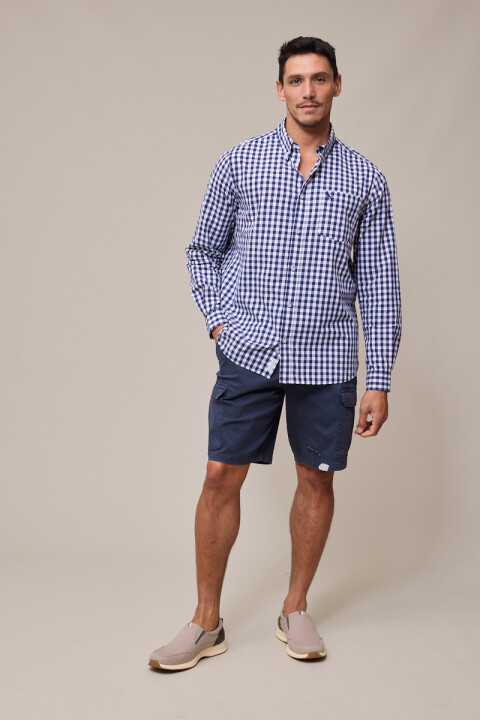 CAMISA M/C ROVIGO POLANCO Azul Cuadros