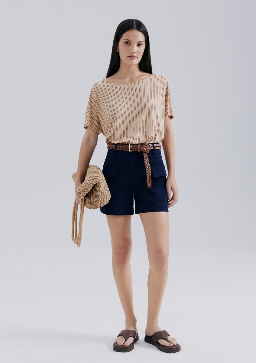 BLUSA MM FEM - BEIGE 