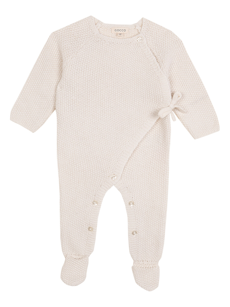 Pelele De Punte De Arroz Blanco Roto