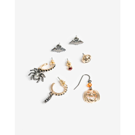 Set De Aros Halloween Combinacion Multicolor