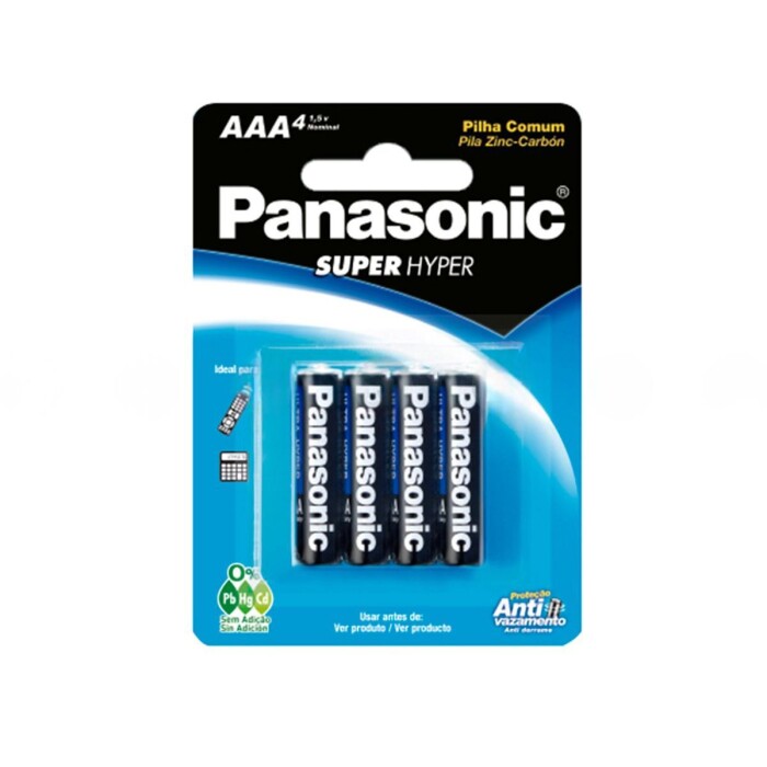 PANASONIC PILA ULTRA HYPER 3A X 4 PAQUE única
