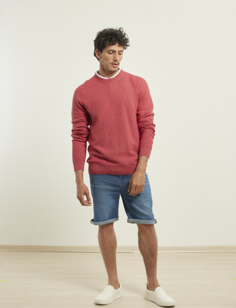 Sweater Punto Fino Harrington Label Coral