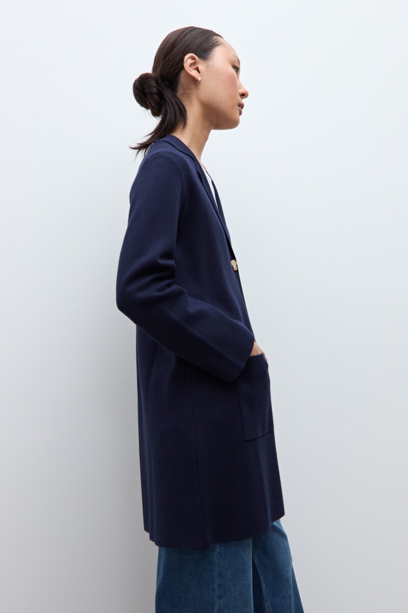 Sacón con bolsillos azul marino