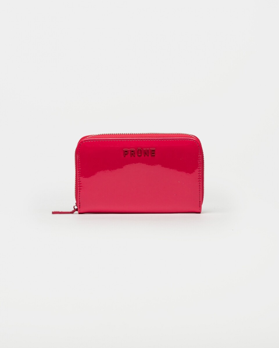 Billetera New Glam En Efecto Cuero Charol - Fucsia 