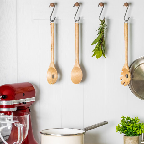 Cuchara con Gancho Madera 32 cm KitchenAid Cuchara con Gancho Madera 32 cm KitchenAid