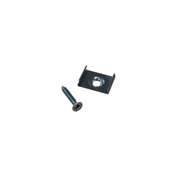 Kit grampa + tornillo para aplicar perfil LED 15x6mm IX1677