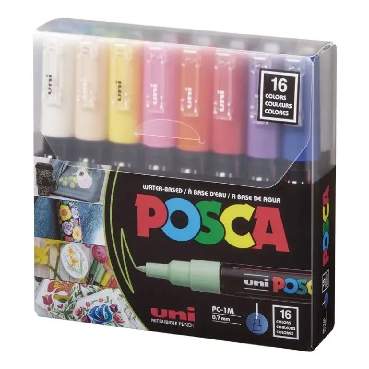 Pc-1m Set Marcadores Posca X16 Colores 