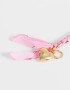 Llavero Metal Llavero Y Charm Con Trenza Bandana - Rosa Claro