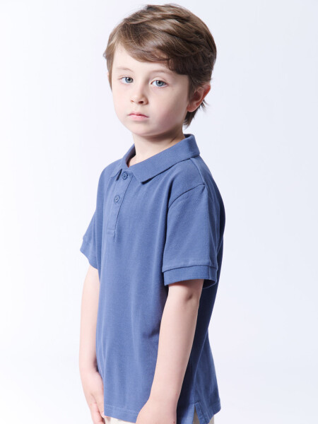 Remera polo piqué Azul