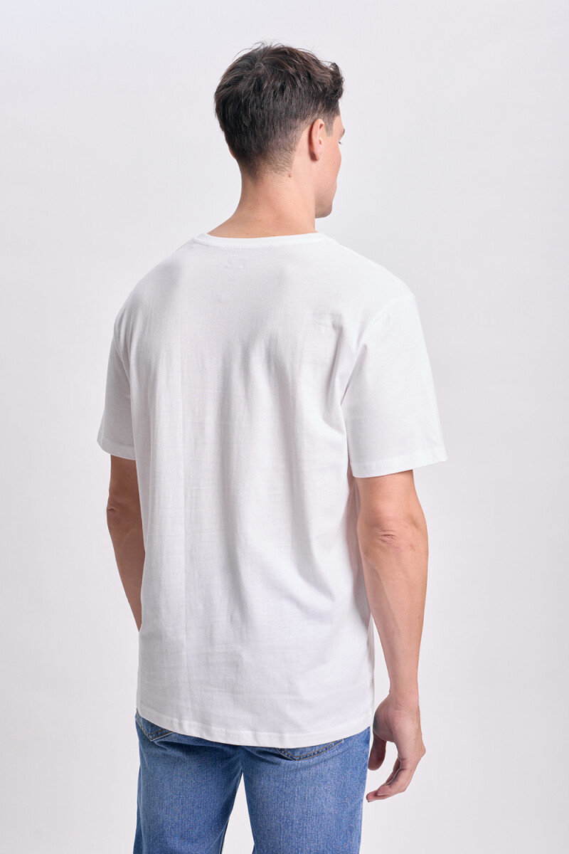 Remera manga corta estampa Blanca