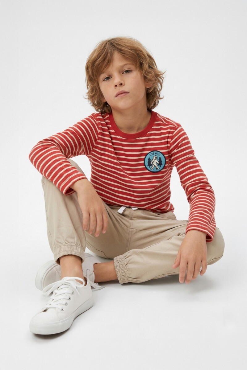 Remera a rayas - Rojo 