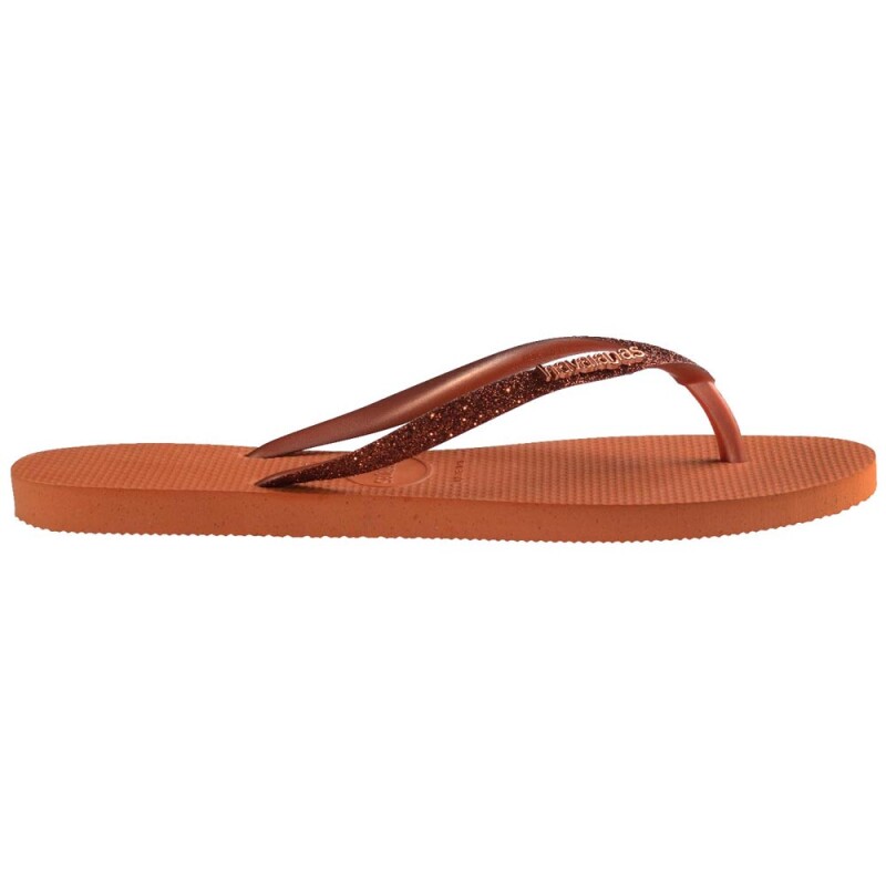 Sandalias Havaianas Slim Glitter Ii Mujer Naranja Cerrado