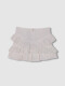 Falda De Openwork Con Volantes Blanco