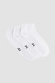 Pack x3 medias ciclista lisas Blanco