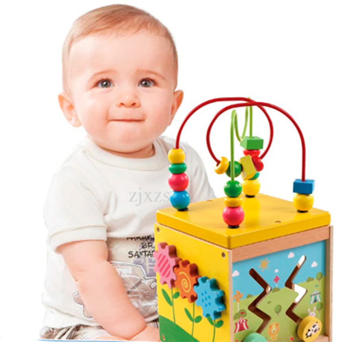 Juego Infantil Cubo Didáctico en Madera 