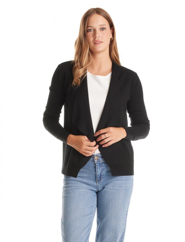 Cardigan Espalda Botones NEGRO