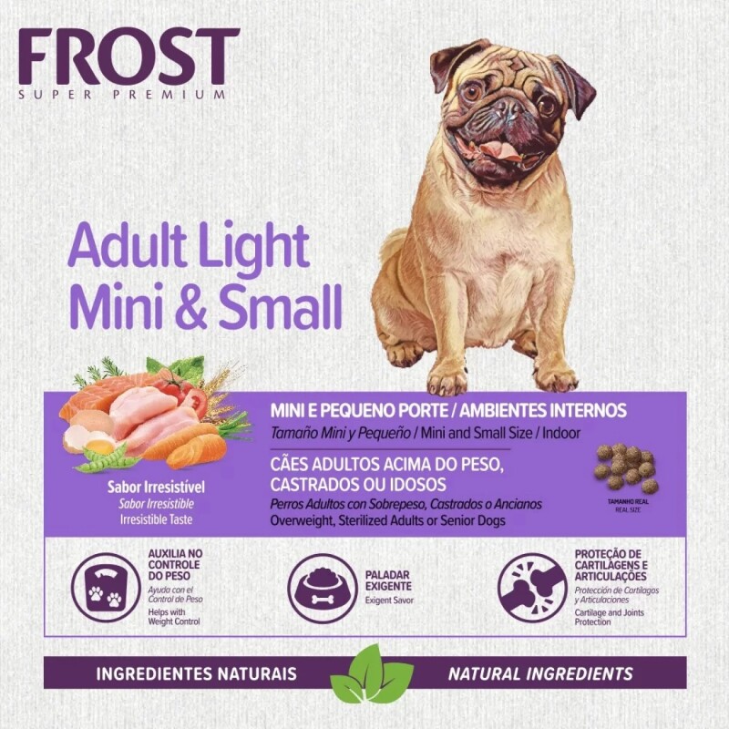 FROST PERRO ADULTO LIGHT RAZA MINI Y PEQUEÑA 2,5 KG