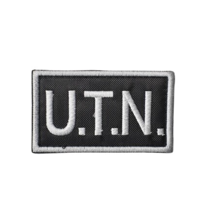 Parche rectangular bordado U.T.N Unidad Táctica Negociadora Gris