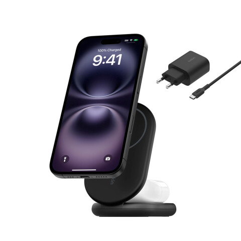 Belkin Cargador inalámbrico plegable 2 en 1 Black Belkin Cargador inalámbrico plegable 2 en 1 Black
