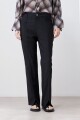 Pantalón recto con tajos negro