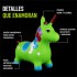 Unicornio Saltarín Inflable Infantil 58 x 55 cm Verde