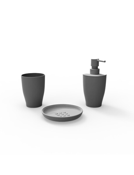 SET DE BAÑO PURE 3 PIEZAS PP GRIS SET DE BAÑO PURE 3 PIEZAS PP GRIS