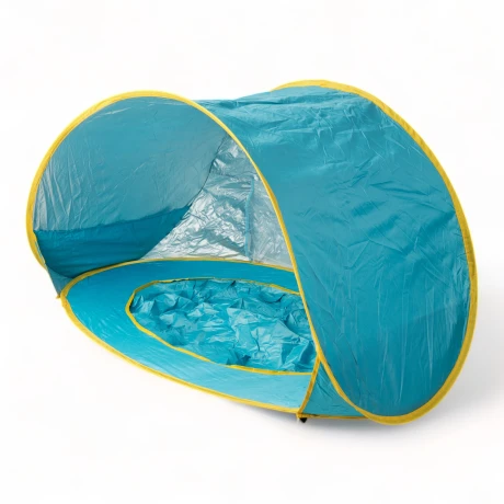 Carpa De Playa Niños Plegable Proteccion Solar Uv Celeste