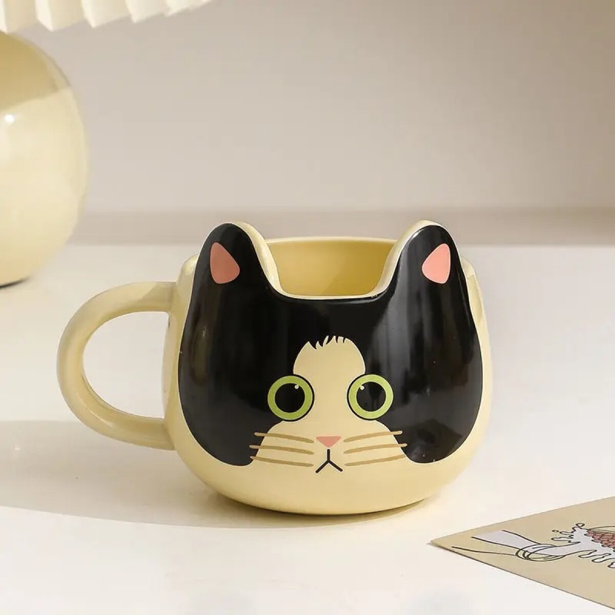 Taza De Gatito - Blanco Y Negro 