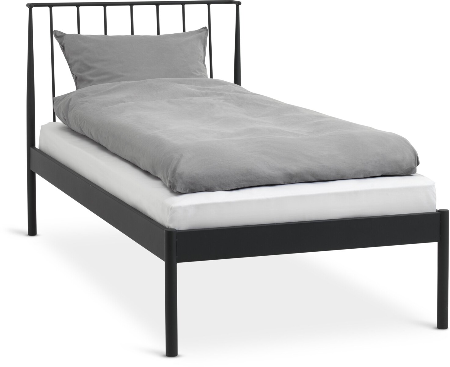 Estructura cama ABILDRO 1 Plaza 90x200 negro 