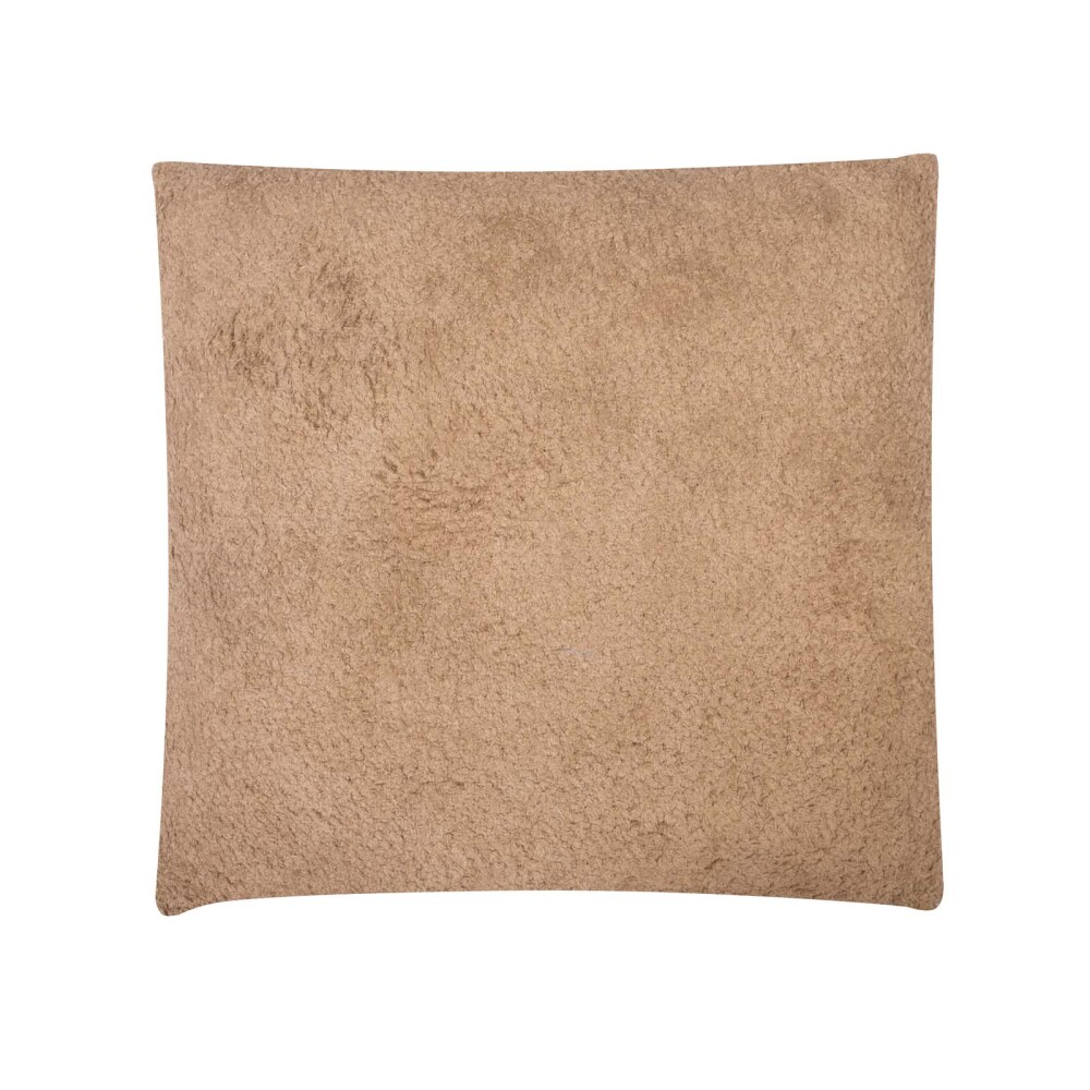 ALMOHADON ALGODON MARRON BOUCLE 45*45 CAMEL