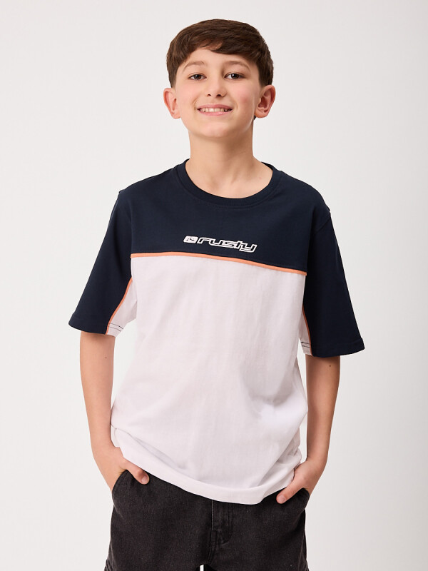 T-SHIRT BOXA TEEN RUSTY Blanco